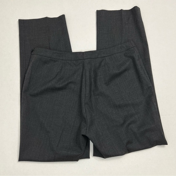 Lafayette 148 Straight Leg Gray Wool Slacks - Picture 7 of 8